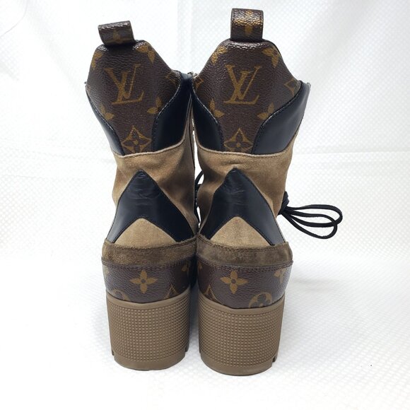 Louis Vuitton Women's Laureate Platform Desert Boots Leather w/ Suede - (38 1/2) - Picture 4 of 16